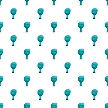 Teal party balloon seamless pattern background Stock Illustration