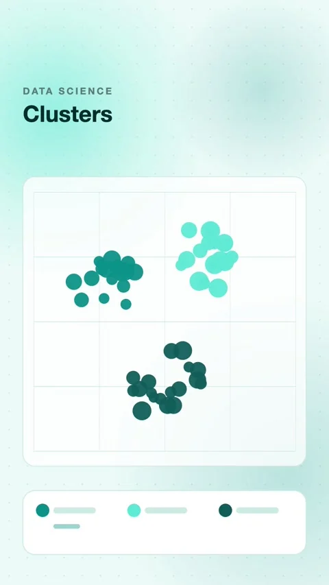 Teal Points Converging Into Clusters Vertical Animated Background For Data Stock Footage 343855150