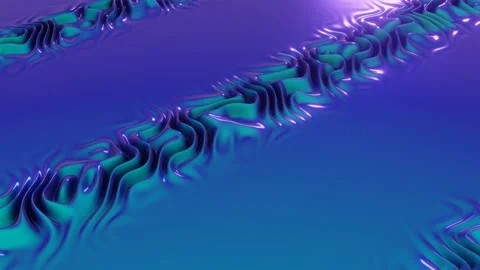 Teal to Purple Alien Ripple LOOP Stockbeeldmateriaal 150403716