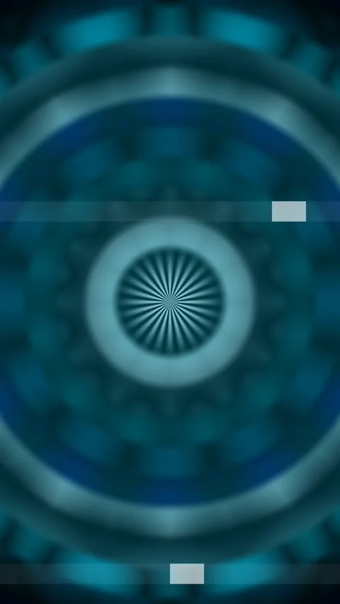 Teal Radar Sonar Loop Sci Fi Turbine Abstract Motion Background Stock Footage 345648389