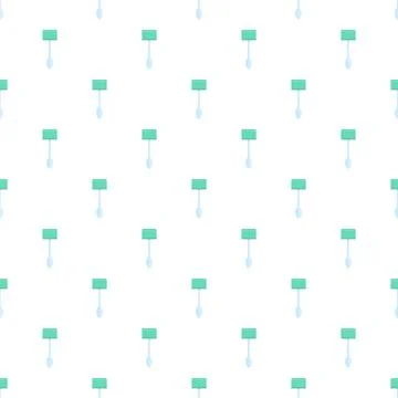 Teal rectangular shapes with rounded drops seamless pattern Illustrazione stock