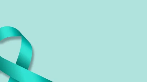 Teal Ribbon Symbolizing Support and Awareness for National Senior Citizens .. Видео 340132058