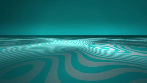 Teal ripple wave concentric line seamless loop motion background Stock Footage 343799473