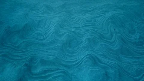 Teal Sand Ripples Texture Pattern Background With Wavy Organic Lines And Fi.. Stock Illustration