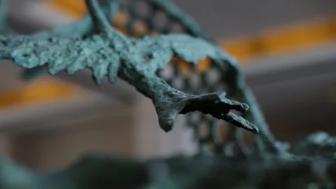 Teal Sculpture Stock Footage 104772656