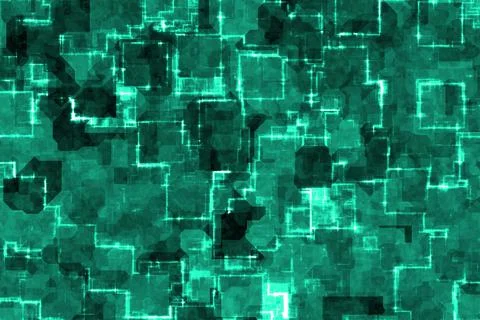 Teal, sea-green tech computer glow digital art texture illustration イラスト素材