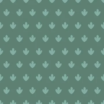Teal seamless pattern with abstract leaves/plants Stock Illustration