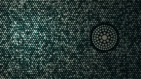 Teal Shagreen Stingray Leather Texture With Pulsing Beads Seamless Loop Vídeos de archivo 348485674