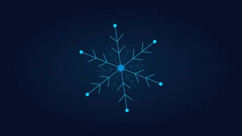 Teal snowflake for winter design visuals. Professional holiday motion graphic Stockbeeldmateriaal 342624756