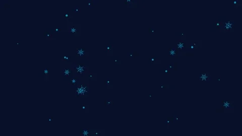Teal snowflakes falling for holiday winter visuals. Professional holiday motion 스톡 동영상 342624813