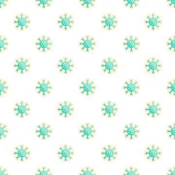 Teal snowflakes forming a repeating winter pattern background Stock Illustration