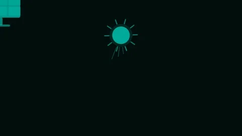 Teal Solar Panel Sun Energy Eco Green Animation Loop 库存影片 342610364