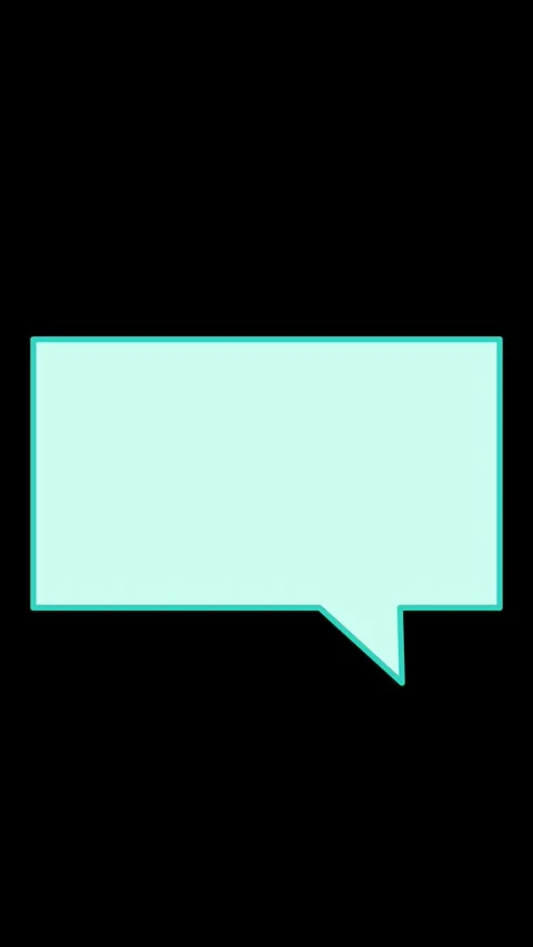 Teal square caption box callout, a sharp cornered caption box with a pointer Stock Footage 346725953