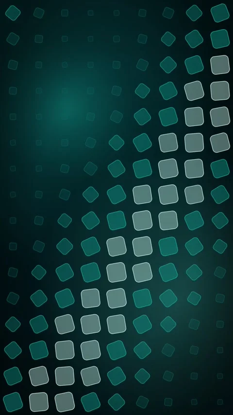 Teal Square Grid Rotating Vertical Seamless Loop Animated Dark Background For Stock Footage 343858654