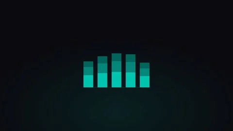Teal stacked bar chart displaying breakdown metrics. Professional motion Vidéo 342625811