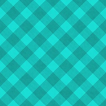 Teal Striped Gingham Tile Pattern Repeat Background 스톡 일러스트