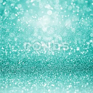 Teal Turquoise Aqua Glitter Confetti Birthday Christmas Party Background Invi Stock Illustration
