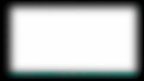 Teal TV static frame overlay white glowing center, scan line texture, black vign Stock Footage 340565304