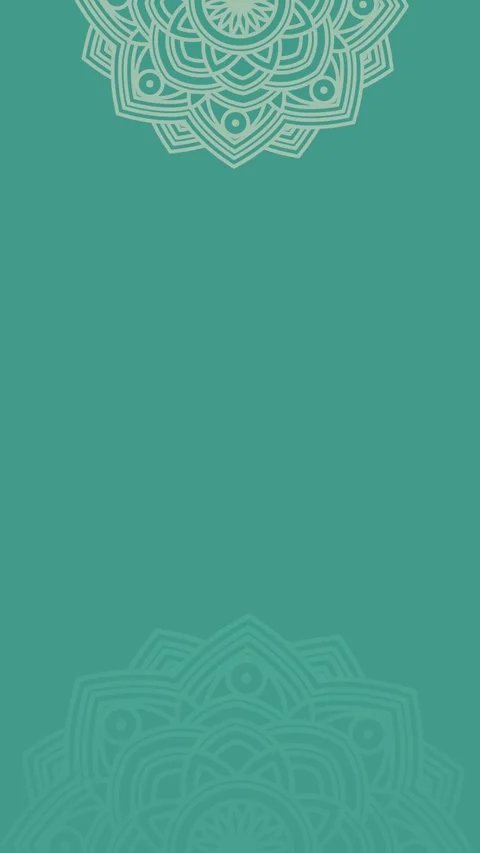 Teal Vertical Background Animation with Ornate Mandala Rosette Stock Footage 289171441