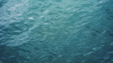 Teal Water Surface Ripples  Tranquil Abstract Nature Close-Up Video stock 331843550