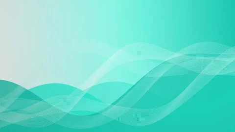 Teal waves and thin white lines flow in a seamless loop Stock Footage 341275260