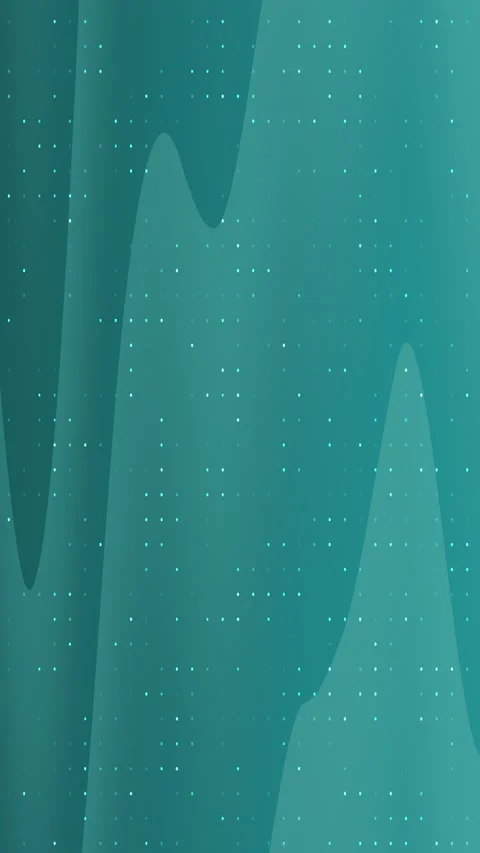 Teal wavy background features small white dots. 스톡 동영상 297512378