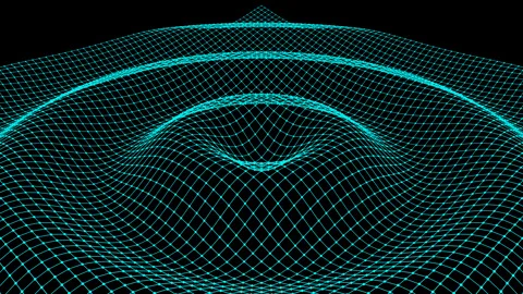 Teal Wireframe Mesh Digital Landscape Wave 3D Vídeos de archivo 332542958