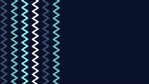 Teal zigzag columns scrolling upward on the left with empty right copy space Vídeos de archivo 348297053