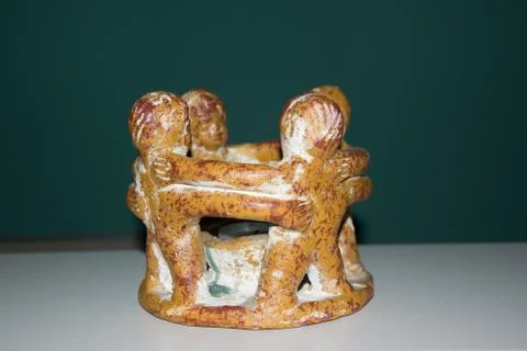 Tealight with boys Stock Photos