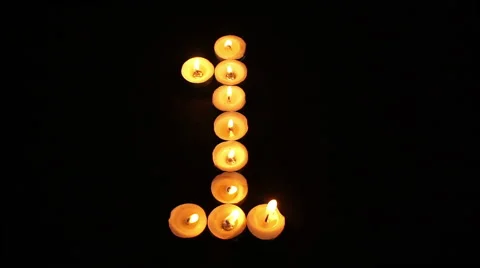 Tealight Candle Number One 스톡 동영상 66780120