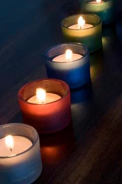 Tealights Foto stock