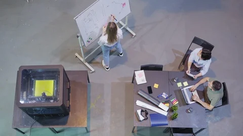 Team of 3d engineers planning project Stock Footage 111639780