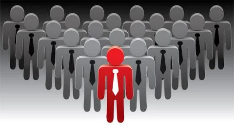 Team and a leader Stock Illustration