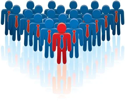 Team and a leader Stock Illustration