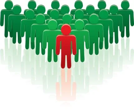 A team and a leader Stock Illustration