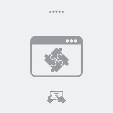 Team application flat icon Ilustração Stock