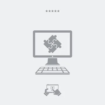 Team application flat icon Stock Illustration