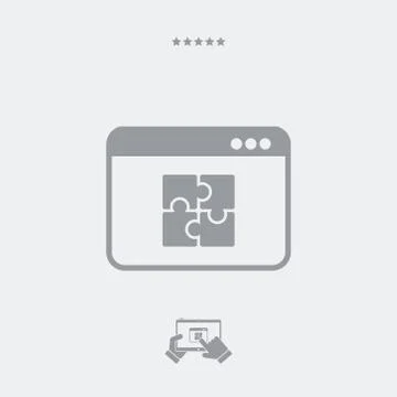 Team application flat icon 스톡 일러스트