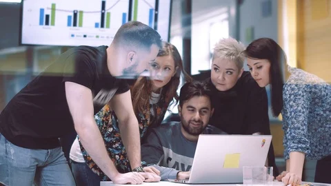 A team of architects comes up with creative ideas. Business development. Stock Footage 106197706