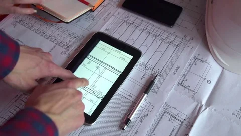 Team of architects working in office Stock Footage 81481910