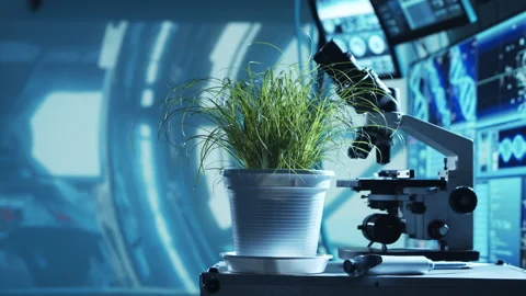 Team of astronauts in a space suits aboard the orbital station. A crew of Stock Footage 238473863