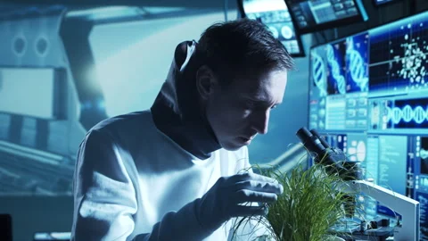 Team of astronauts in a space suits aboard the orbital station. A crew of Stock Footage 260509249