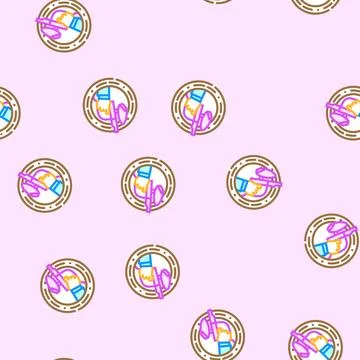 Team badge game paintball vector seamless pattern Stock Illustration