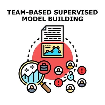 Team based supervised model building collaborative process Illustrazione stock