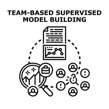 Team based supervised model building collaborative process Stock Illustration