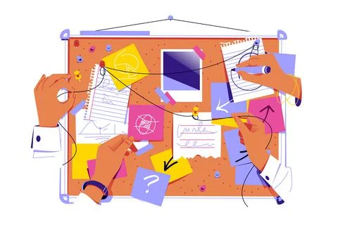 Team brainstorm and teamwork 스톡 일러스트