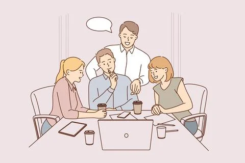 Team, brainstorm, collaboration concept Stock Illustration