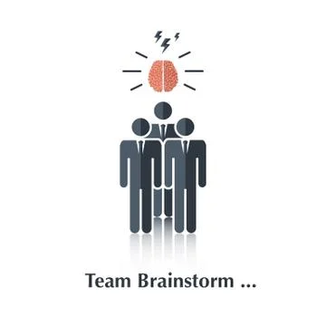 Team Brainstorm Stock Illustration
