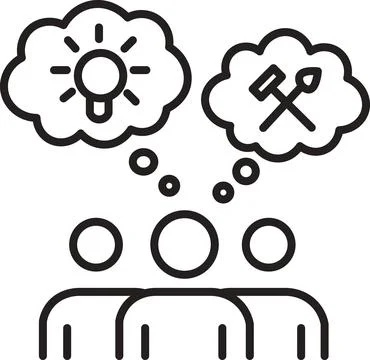 Team brainstorming icon Stock Illustration