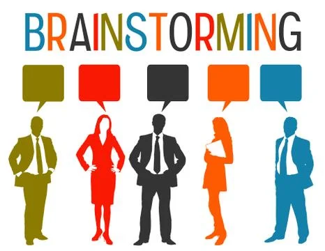 Team brainstorming Illustrazione stock